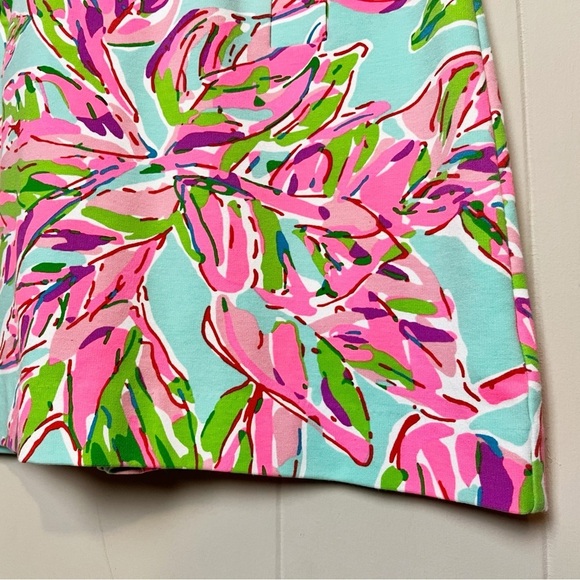 Lilly Pulitzer Charlene Dress Large In the Vias pink green tropical floral shift - Picture 6 of 16
